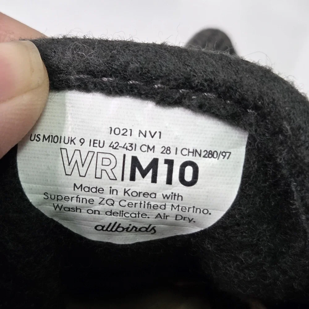 Allbirds Men's Wool Runner Shoe Sz10 Gray Classic Athleisure Minimalist‎ Walking
